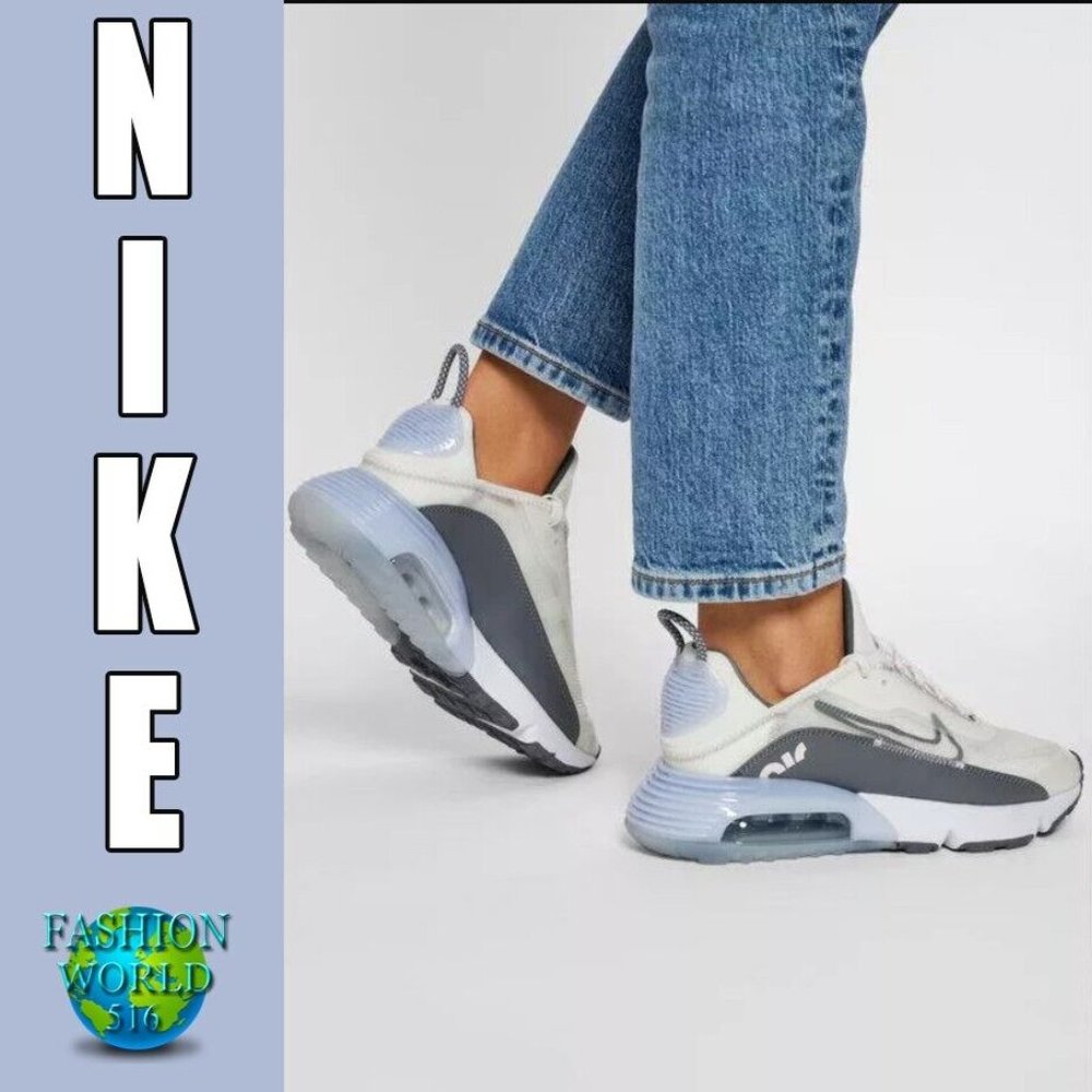 Nike Air Max 2090 Women's Running Shoes CT1290 101 Sizes 8 & 8.5 Sail/Cool Grey